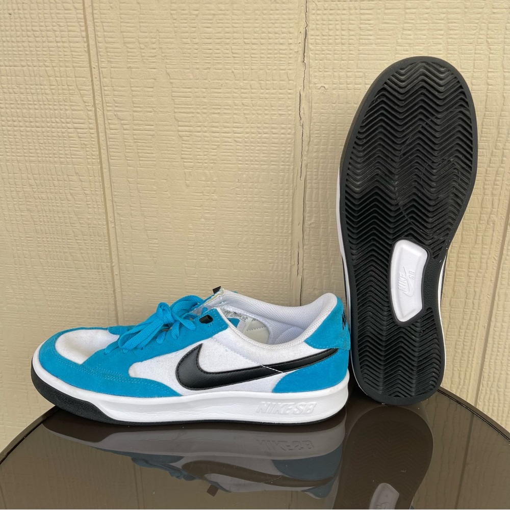 Pre- Owned Men Nike SB Adversary Skate Shoes Laser Blue CW7456-403 Size 10.5 - Picture 10 of 12